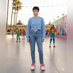 Vtg 80s Guess Georges Marciano High Waist Ankle Zip Mom Jeans Made in Canada